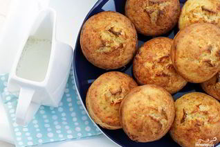 Постные яблочные маффины