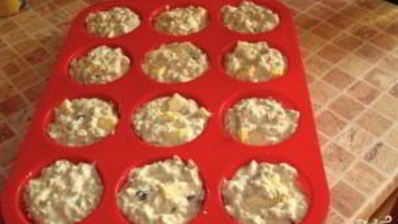 постные яблочные маффины