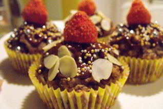 Шоколадно-банановые маффины