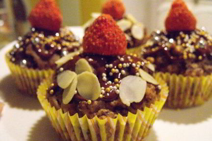 Шоколадно-банановые маффины