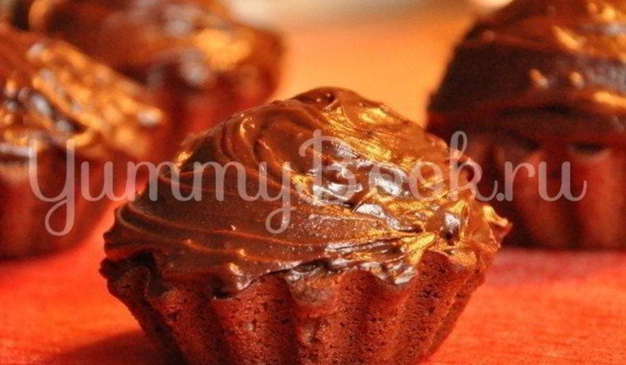 Рецепт шоколадных маффинов с кремом
