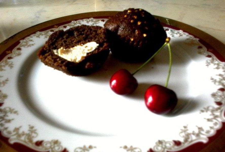 Шоколадные маффины с маскарпоне