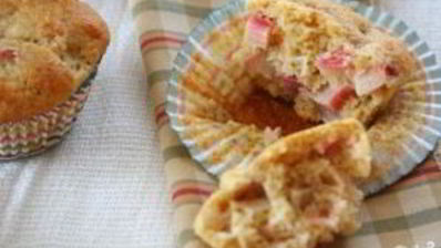 утренние маффины с ревенем