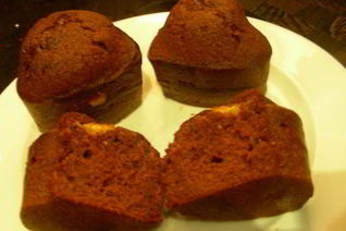 Воздушные маффины из темного шоколада на пиве