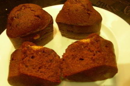 Воздушные маффины из темного шоколада на пиве