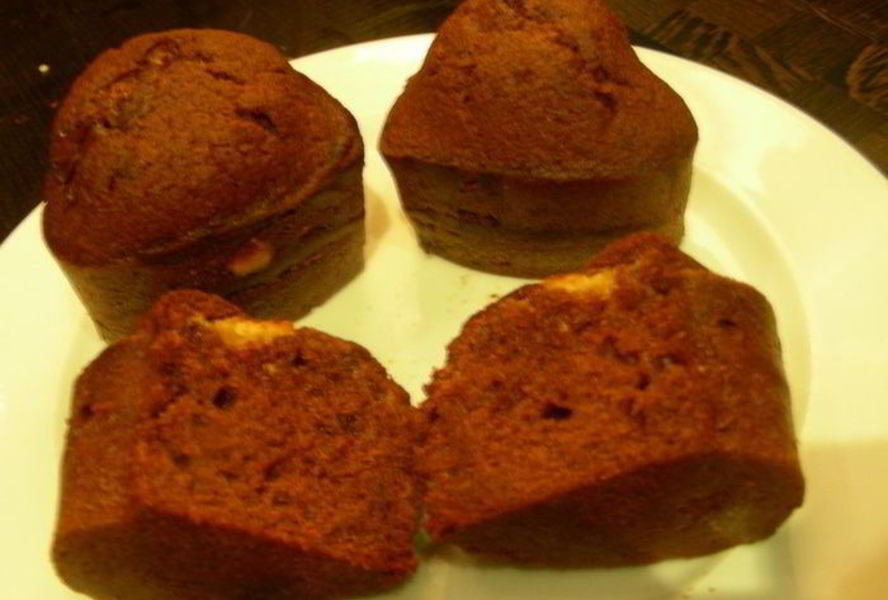 Воздушные маффины из темного шоколада на пиве