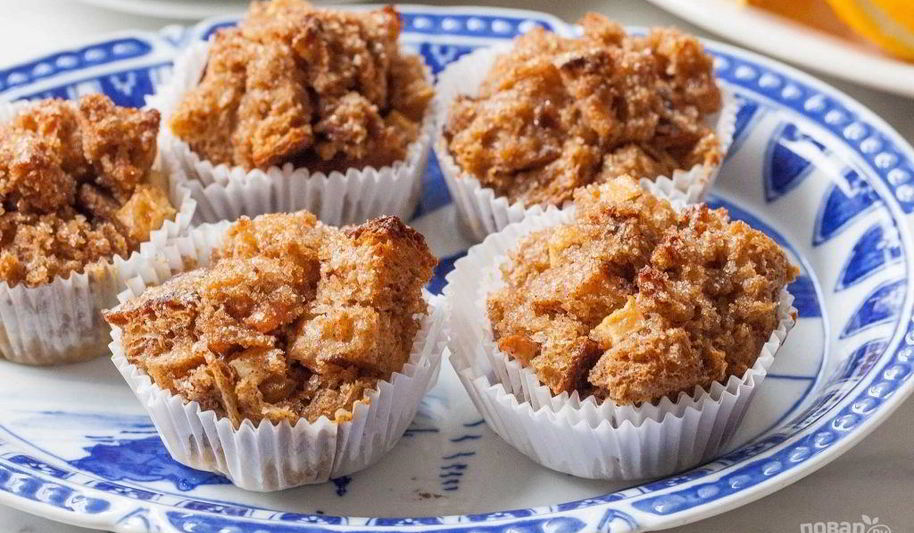 Рецепт яблочно-хлебных маффины