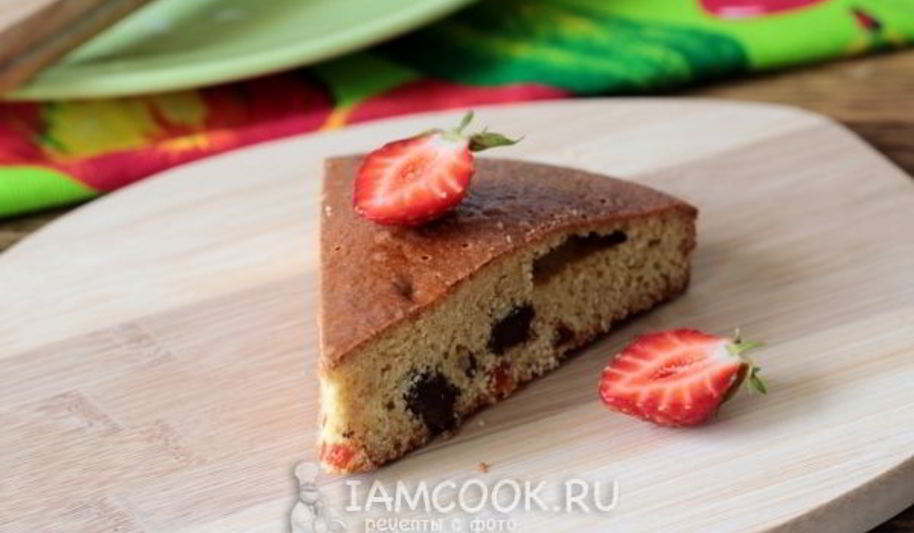 Рецепт манника на кефире с изюмом