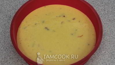 манник на кефире с изюмом