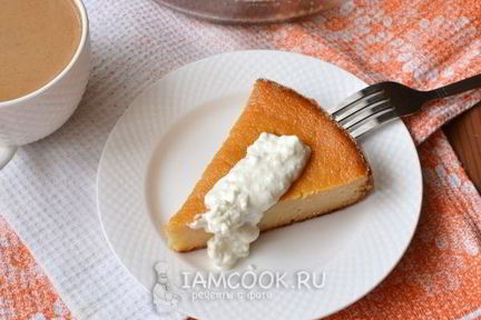 Манник на кефире с творогом