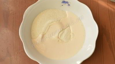 манник на кефире с творогом