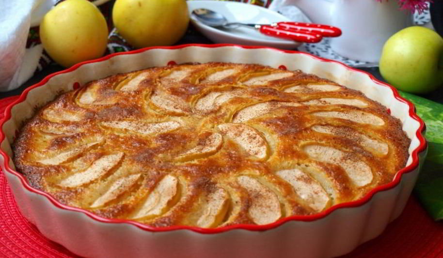 Рецепт манника на молоке с яблоками