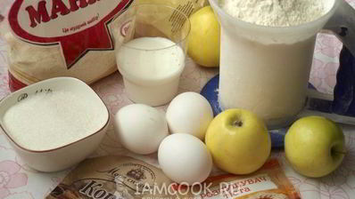 манник на молоке с яблоками