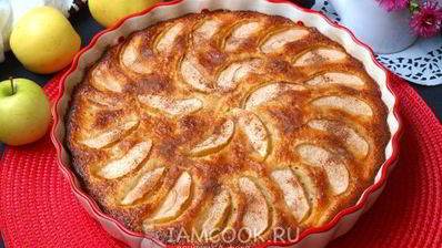 манник на молоке с яблоками