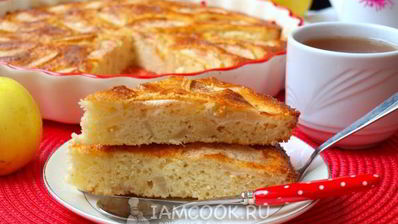 манник на молоке с яблоками