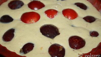 манник с халвой и сливами