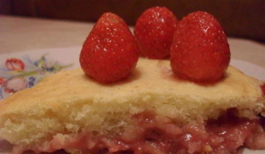 Рецепт манника с клубникой