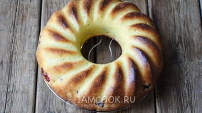 манник с вишней на кефире