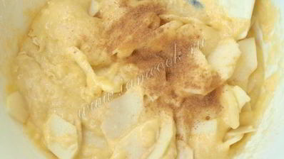 манник с яблоками на кефире