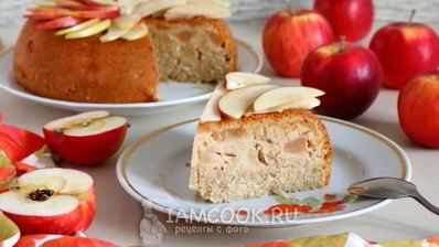 манник с яблоками в мультиварке