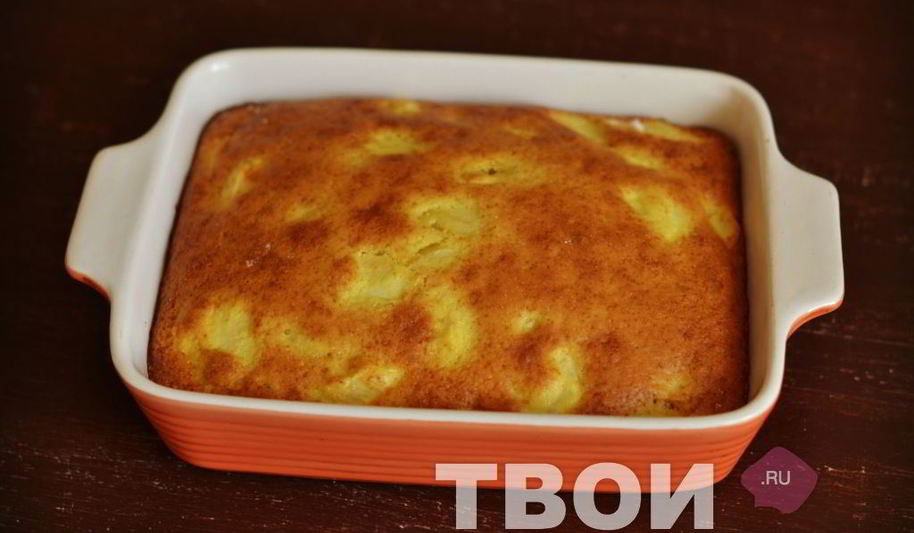 Рецепт манника с яблоками