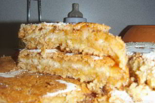 Насыпной яблочный манник