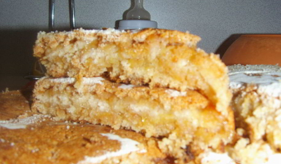 Рецепт насыпного яблочного манника