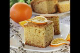 Постный апельсиновый манник