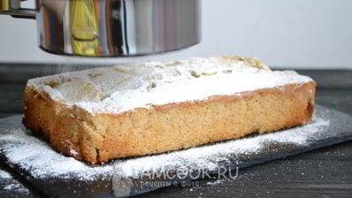 постный манник с яблоками