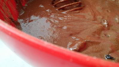 постный шоколадный манник с черносливом