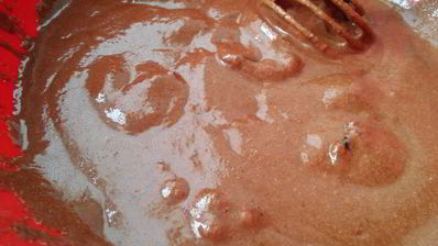 постный шоколадный манник с черносливом