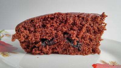 постный шоколадный манник с черносливом