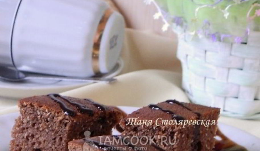 Рецепт шоколадного манника на сметане