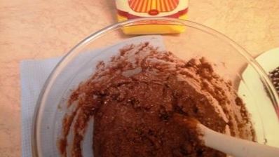 шоколадный манник с черникой и кедровым орехом