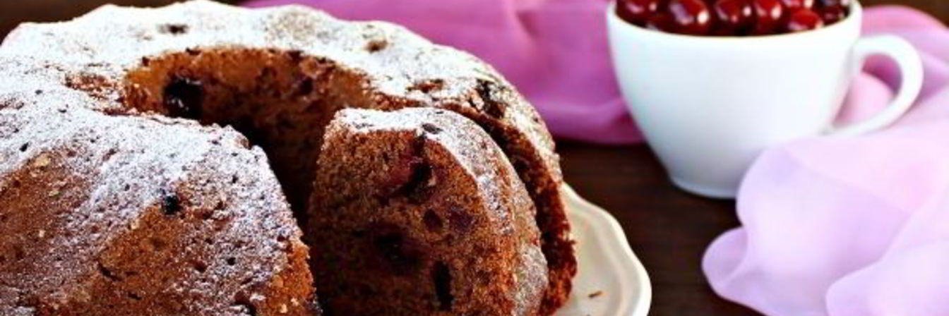 Шоколадный манник с вишней