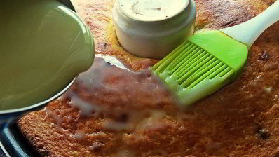 творожный манник со сгущенкой