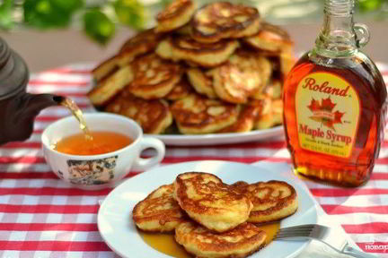 Дрожжевые оладьи на молоке