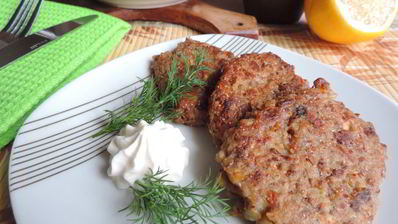 гречневые оладьи с грибами