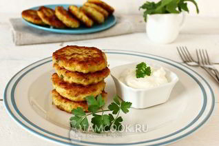 Капустные оладьи с манкой