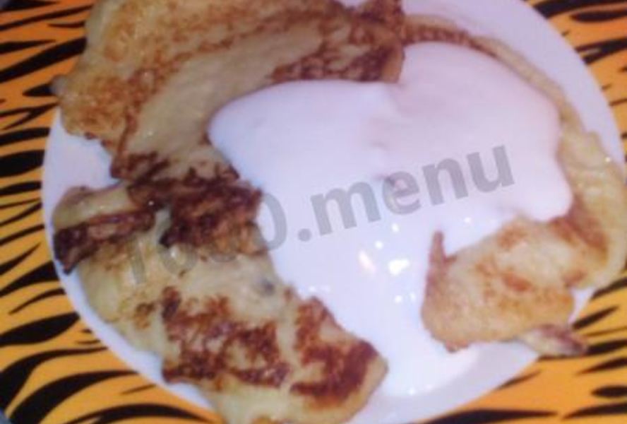 Картофельные оладьи со сметаной