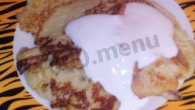 картофельные оладьи со сметаной