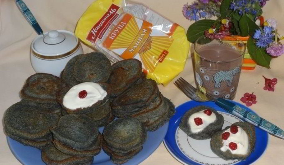 Рецепт манных оладий необычных