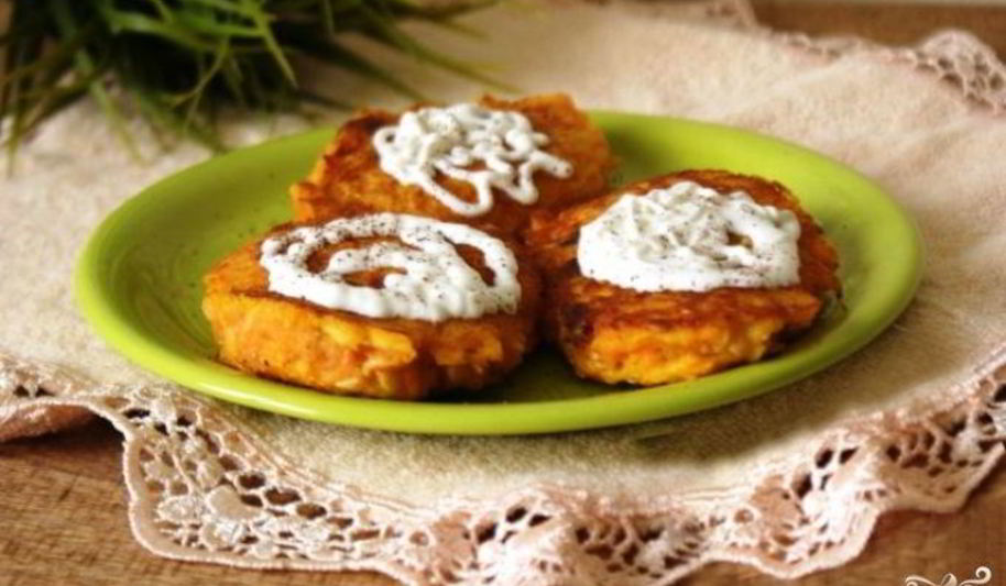 Рецепт морковна-яблочных оладьи