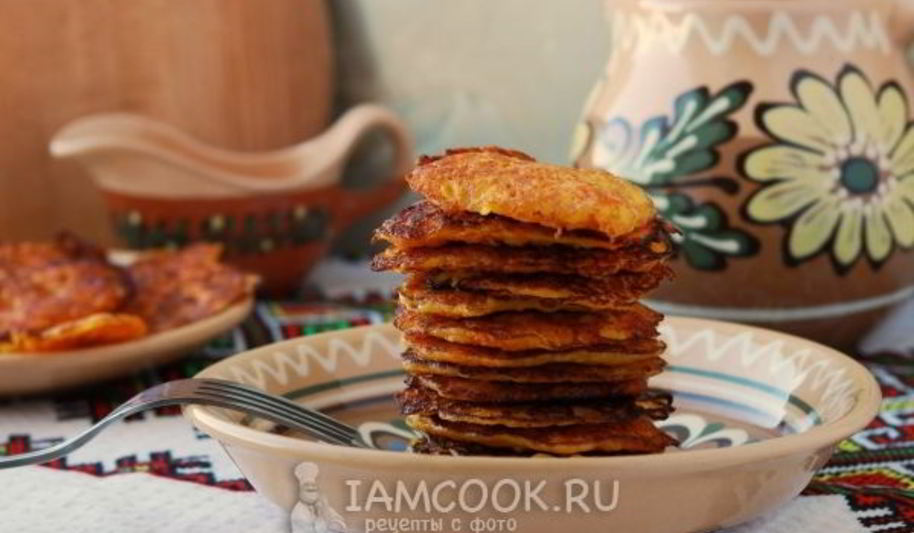 Рецепт морковных оладий с манкой