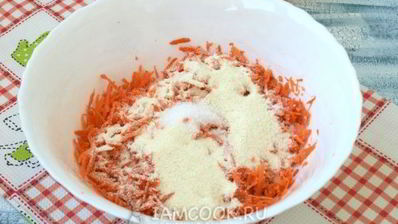 морковные оладьи с манкой