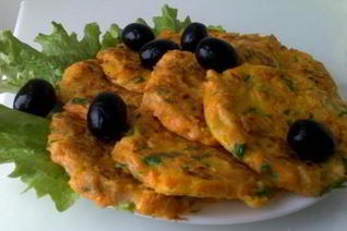 Оладушки из тыквы и колбасы по-польски