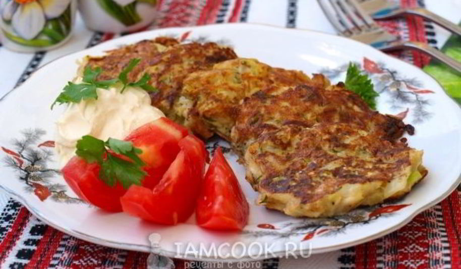 Рецепт оладий из кабачков с овсяными хлопьями