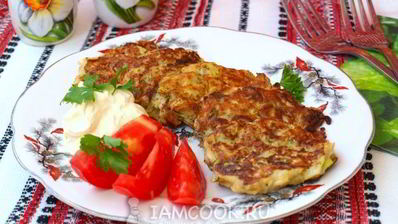 оладьи из кабачков с овсяными хлопьями