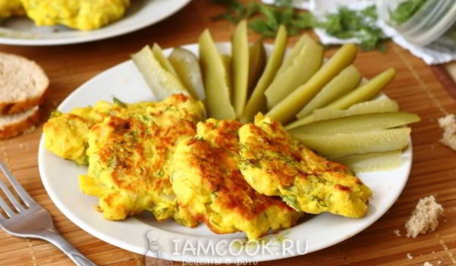 Рецепт оладий из куриного филе