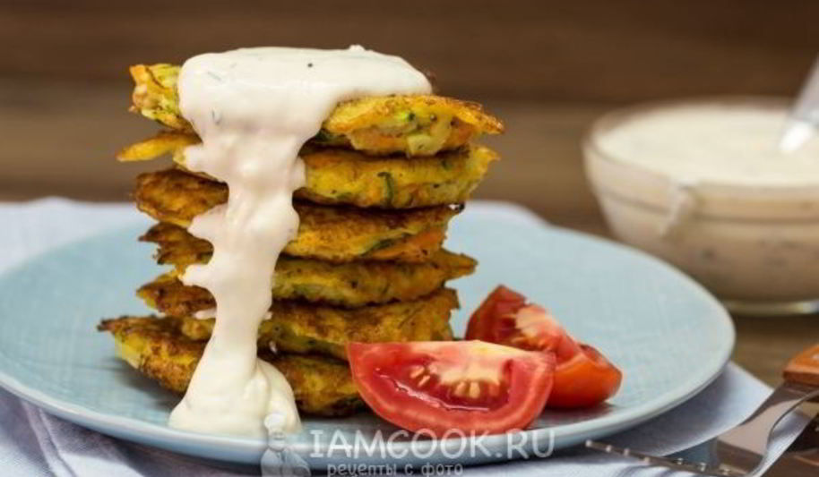 Рецепт оладий из цукини